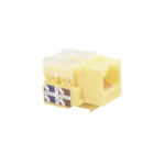 M?dulo Jack Keystone Cat6 con Terminaci?n 110 (Punchdown) para Faceplate - Color Amarillo - Image 3