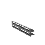 Panel de Parcheo de Impacto (110) UTP de 48 Puertos Cat5e 19 Pulgadas (48.26 cm), 2U con Barra para Organizar Cable