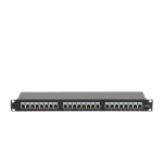 Panel de Parcheo de Impacto Blindado (STP) de 24 Puertos Cat5e, 19 Pulgadas