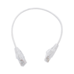 Cable de Parcheo Slim UTP Cat6 - 30 cm (11.81 Pulgadas) Blanco, Di?metro Reducido (28 AWG)
