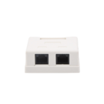Caja de Pared con 2 Puertos, Incluye 2 Jacks UTP Cat5e Keystone