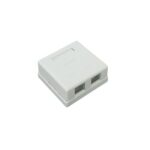 Caja de Pared con 2 Puertos, Incluye 2 Jacks STP Cat5e Keystone