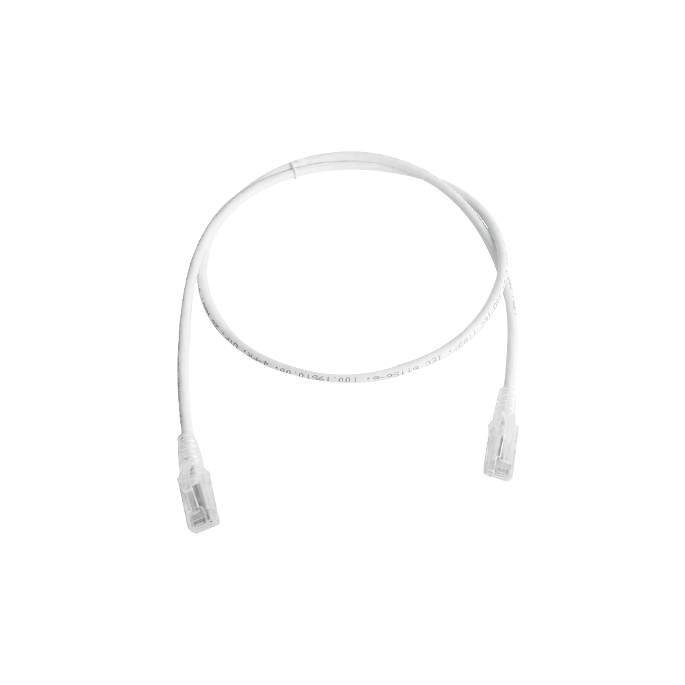 MC51002B-l.png Patch Cord MC6 Modular Cat5e UTP, CM/LS0H, 3.05 Metros (10 Pies), Color Blanco, Versi?n Bulk (Sin Empaque Individual) - Image 1