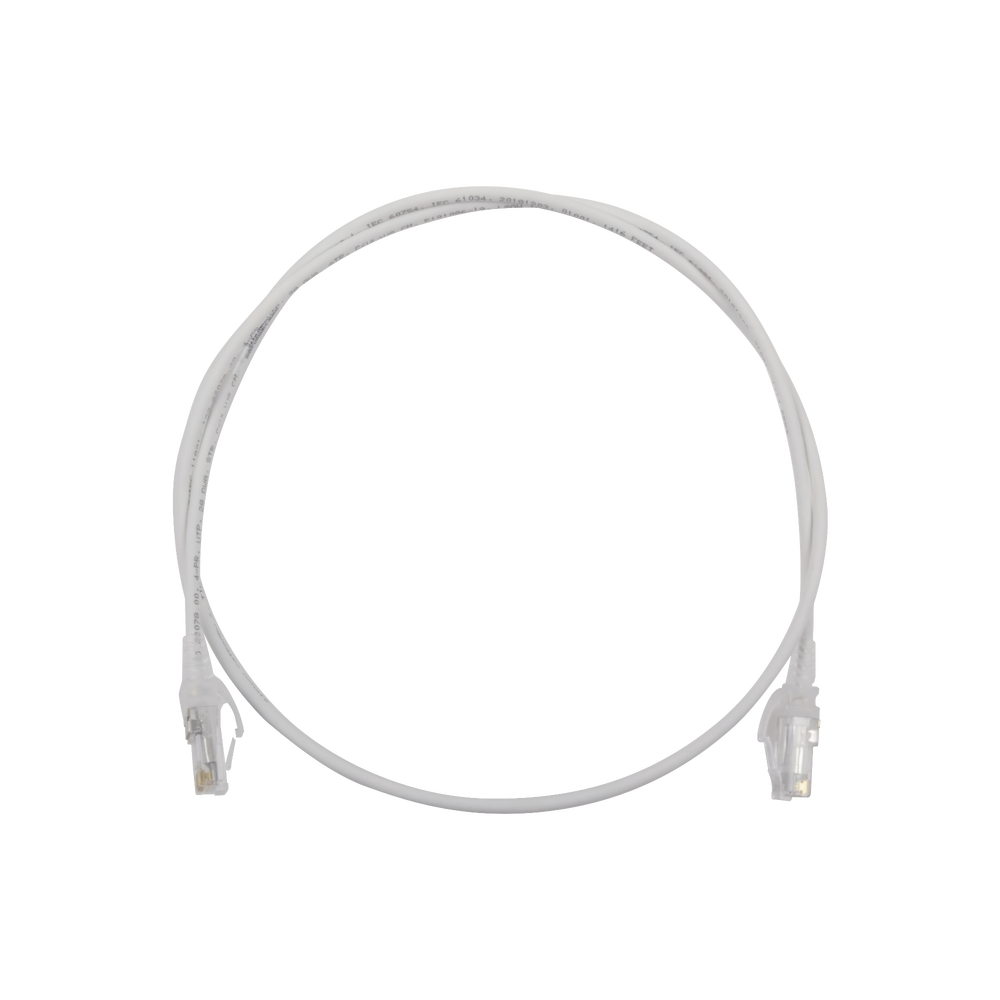 MC6030228-l.png Patch Cord MC6 Modular Cat6 UTP, CM/LS0H, 0.91 Metros (3 Pies), Color Blanco, Di?metro Reducido (28AWG) - Image 1