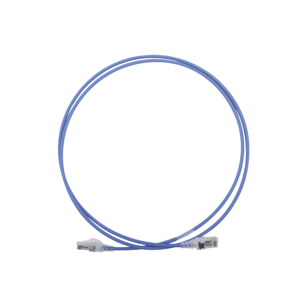 MC6050628-l.png Patch Cord MC6 Modular Cat6 UTP, CM/LS0H, 1.52 Metros (5 Pies), Color Azul, Di?metro Reducido (28AWG) - Image 1
