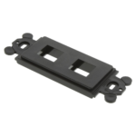 Marco de M?dulo D?plex, Para Placas Frontales Est?ndar GFCI, Acepta 2 M?dulos Keystone, Color Negro