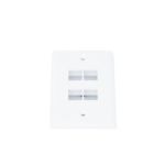 Placa de Pared Vertical, Salida Para 4 Puertos Keystone, Color Blanco - Image 5