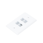 Placa de Pared Vertical, Salida Para 4 Puertos Keystone, Color Blanco - Image 7