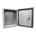 Gabinete de Acero IP66 Uso en Intemperie (300 x 400 x 200 mm) con Placa Trasera Interior de Metal y Compuerta Inferior Atornillable (Incluye Chapa y Llave T). - Image 5