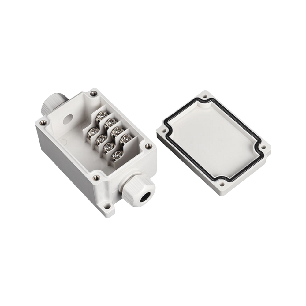 PSTTJ4P-l.png Caja de Conexión Exterior con Conexión Lateral para 4 Líneas (doble tornillo). Incluye Glándulas. - Image 1