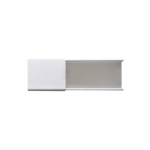 Canaleta blanca sin división, de PVC auto extinguible, 48 x 16 x tramo 2.5m (6101-01260