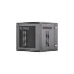 Gabinete PanZone de Montaje en Pared, de 19in, Puerta Ventilada, 12 UR, 635mm de Profundidad, Color Negro