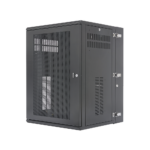 Gabinete PanZone de Montaje en Pared, de 19in, Puerta Ventilada, 18 UR, 635mm de Profundidad, Color Negro