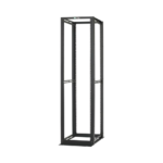 Rack de Cuatro Postes Estándar de 19", Rieles Numerados y Roscados #12-24, Profundidad Máxima de 30 in, 45 Unidades de Rack, Color Negro