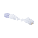 Plug RJ45 Cat6 de 5 Piezas, Para Cable UTP de Calibre 23-24 AWG, Chapado en Oro de 50 Micras, Paquete de 100 Piezas