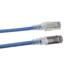 Patch Cord Skinny Cat6A Blindado S/FTP, 2.13 Metros (7 Pies), Di?metro Reducido 28 AWG, Color Azul - Image 3