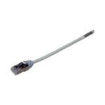 Patch Cord Cat6A, Diametro Reducido 28 AWG, Blindado S/FTP, CM/LS0H, 1 Metro (3.28 Pies), Color Gris