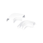 Curva de radio controlado, para uso con canaleta T45, Material PVC Rígido, Color Blanco Mate