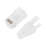 Bote con 50 Plugs Pass Through RJ45 Cat6 sin Blindaje, con Alivio de Tensi?n Incluido, Chapado de Oro a 30 Micras para Durabilidad Extrema - Image 3