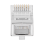 Bote con 100 Piezas de Plug Modular RJ45 Cat6 Blindado, Chapado de Oro a 30 Micras para Durabilidad Extrema SIN PIN de Tierra - Image 5