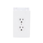 Contacto eléctrico doble, soporte y tapa color blanco de PVC auto extinguible,  para canaleta TEK100 (5591-10200)