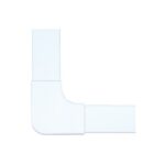 Sección en "L" color blanco de PVC auto extinguible,  para canaleta PT48 (6130-01002)