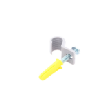 Kit de 12 grapas, 12 taquetes y 12 tornillos para sujetar conductores redondos o tubo en muro (2103-07240) - Image 3