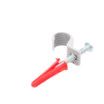 Kit de 8 grapas, 8 taquetes y 8 tornillos para sujetar conductores redondos o tubo en muro (para tubo de 1/2) (2104-07240) - Image 4