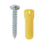 Paquete de 20 taquetes amarillo  1" y 20 tornillos 8mm x 1" - Image 8