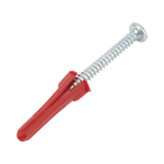 Paquete Con 10 Taquetes Rojos de 1/4" y 10 tornillos 10 x 1 1/2" (4.82 x 38 mm) (1103-05002)