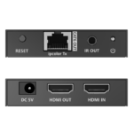 Kit Extensor HDMI para distancias de 70 metros / Resolución 4K x 2K@ 60 Hz/ Cat 6, 6a y 7 / IPCOLOR / CERO LATENCIA / SIN COMPRIMIR / Salida Loop / Control IR  / Salida de audio de 3.5mm / PoC - Image 3