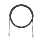 Cable de Parcheo TX6, UTP Cat6, Di?metro Reducido (28AWG), Color Negro, 2.13 Metros (7 Pies)
