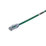 Cable de Parcheo UTP, Cat6A, Di?metro Reducido (28 AWG), CM/LSZH, Color Verde, 20.3 cm (8 Pulgadas)