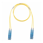 Jumper de Fibra Optica Monomodo 9/125 OS2, SC-SC Duplex, OFNR (Riser), Color Amarillo, 3 Metros (9.84 Pies) - Image 2