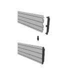 Accesorio_ Riel de Aluminio con Longitud 1000 mm |  Incluye Tapas laterales  | Compatible con estructura para Videowall | Diseño Modular - Image 4