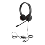 Jabra Evolve 20 DUO con Conexión USB C/A, Micrófono con Cancelación de Ruido de Ultima Generación, Configuración Plug and Play (4999-823-169)