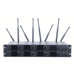 Receptor Inalámbrico | 8 Canales | Transmisión Digital U-Band 540-690 MHz | Modulación PI/4-DQPSK | Pantalla TFT-LCD 2.2" | Salida Balanceada y Desbalanceada | Encripción de Audio | Escaneo de Frecuencia