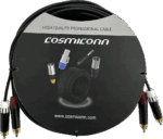 Cable 2 RCA x 2 RCA, conectores negros, con diferenciador de blanco y rojo (2x MT380-RD - 2x MT380-WH), length 5m