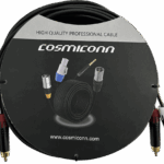 Cable 2 RCA x 2 RCA, conectores negros, con diferenciador de blanco y rojo (2x MT380-RD - 2x MT380-WH), length 5m