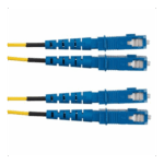 Jumper de Fibra Optica Monomodo 9/125 OS2, SC-SC Duplex, OFNR (Riser), Color Amarillo, 3 Metros (9.84 Pies)