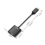 Convertidor DP Macho a VGA Hembra (Negro). - Image 2