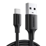 Cable USB-A a USB-C | 1 Metro | Carga y Sincronización de Datos | Carga Rápida 60W | Datos 5 Gbps | QC 3.0/2.0 | FPC | AFC | Protección Integrada | Duradero y Flexible| Caja ABS | Cubierta de TPE | Color Negro.