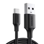 Cable USB-A a USB-C | 2 Metros | Carga y Sincronización de Datos | Carga Rápida 60W | Datos 5 Gbps | QC 3.0/2.0 | FPC | AFC | Protección Integrada | Duradero y Flexible| Caja ABS | Cubierta de TPE | Color Negro.