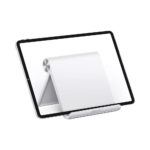 Soporte de Escritorio para Tablet /  Ajustable de 0° a 100° / Goma Antiarañazos / Antideslizante / Amplia Compatibilidad con dispositivos de 4'' a 13'' / Plegable / ABS / Color Blanco - Image 2