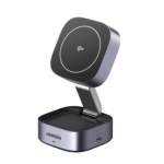 Cargador Inalámbrico 2 en 1 25W / Tecnología Magnética Qi 2 / 15W para Teléfono + 5W para Auriculares / Puerto USB-C 5W / Protecciones Múltiples / Cable USB-C Incluido