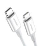 Cable USB-C a USB-C | 1 Metro | Carga Rápida de hasta 60W | Transferencia de datos de 480 Mbps | PD3.0 | QC 4.0/3.0/2.0 | FPC | AFC | Duradero y Flexible| Caja ABS | Cubierta de TPE | Color Blanco. - Image 2