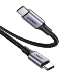 Cable USB-C a USB-C | 1 Metro | Carga Rápida de hasta 100W | Transferencia de datos 480 Mbps | PD3.0 | QC4.0/3.0/2.0 | FPC | AFC | Protección Integrada| Caja de Aluminio | Nylon Trenzado | Amplia Compatibilidad | Color Negro. - Image 2