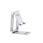 Soporte para Teléfono Celular de Aluminio | Angulo Ajustable | Amplia Compatibilidad con dispositivos de 4.7'' a 7.9'' | Antideslizante | Antiarañazos | Plegable | Color Gris. - Image 4