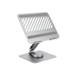 Soporte Giratorio de Aluminio para Laptop | Giratorio 360° | Función de Bloqueo | Soporta Laptops de 10 a 17.3''| Capacidad de Carga 5Kg | Excelente Estabilidad | Diseño Ergonómico | Altura y Angulo Ajustable | Plegable y Port&amp - Image 3