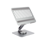 Soporte Giratorio de Aluminio para Laptop | Giratorio 360° | Función de Bloqueo | Soporta Laptops de 10 a 17.3''| Capacidad de Carga 5Kg | Excelente Estabilidad | Diseño Ergonómico | Altura y Angulo Ajustable | Plegable y Port&amp - Image 4